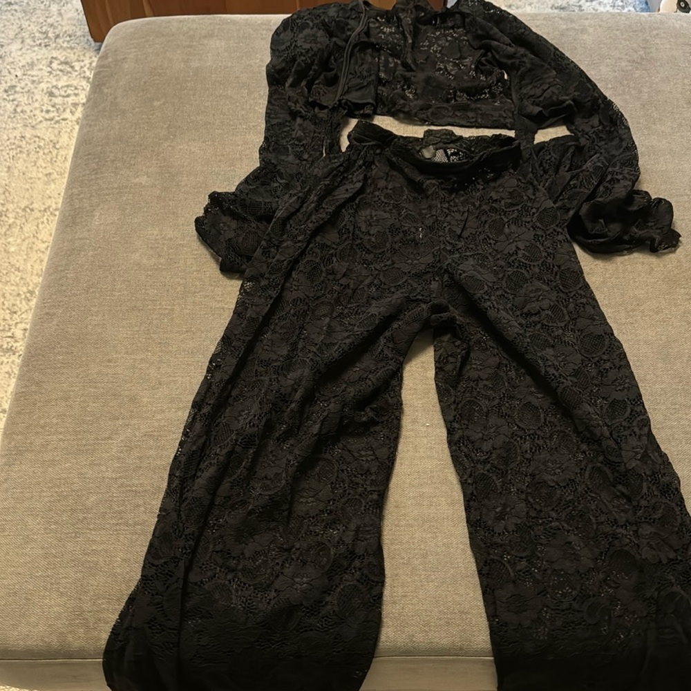 Black lace cover up
